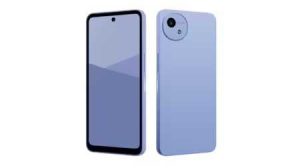 AQUOS wish5 本体ミソラ 正面。前面と背面が並ぶ。