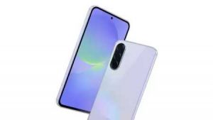 Galaxy A36 5G 本体 オーサム ラベンダーの前面と背面