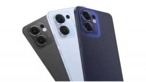 OPPO Reno13 A カラーが異なる本体 3台が並んでいる。